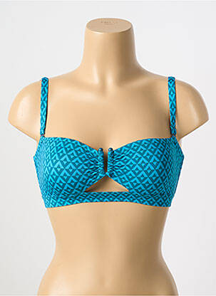Haut de maillot de bain stretch haut bandeau bleu SIMONE PERELE femme