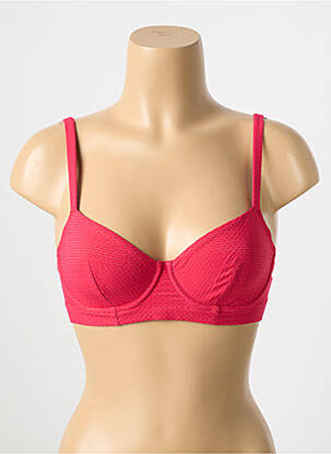 Haut de maillot de bain stretch haut soutien-gorge emboitant rouge SIMONE PERELE femme