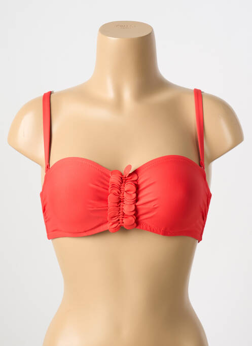 Haut de maillot de bain bretelles élastiquées amovibles haut soutien-gorge balconnet rouge SIMONE PERELE femme