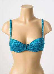 Haut de maillot de bain stretch haut soutien-gorge moulé bleu SIMONE PERELE femme
