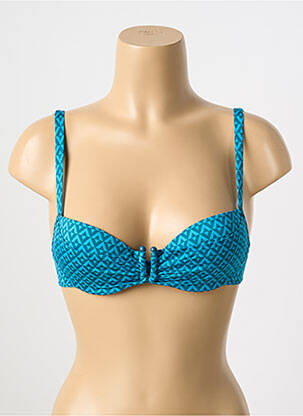Haut de maillot de bain stretch haut soutien-gorge moulé bleu SIMONE PERELE femme