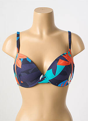 Haut de maillot de bain stretch haut soutien-gorge moulé bleu SIMONE PERELE femme