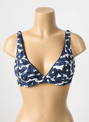 Haut de maillot de bain stretch haut soutien-gorge moulé bleu SIMONE PERELE femme