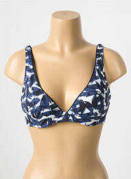 Haut de maillot de bain stretch haut soutien-gorge moulé bleu SIMONE PERELE femme