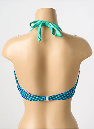 Haut de maillot de bain fermeture liens à nouer haut soutien-gorge emboitant vert ANTIGEL femme