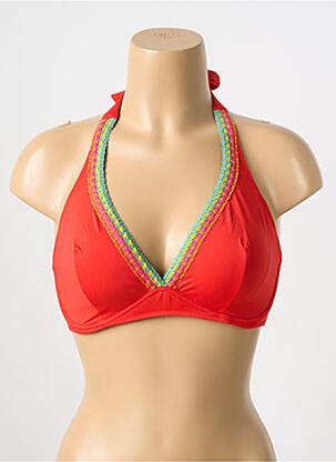 Haut de maillot de bain stretch rouge ANTIGEL femme