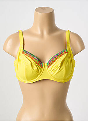Haut de maillot de bain haut soutien-gorge emboitant haut soutien-gorge emboitant jaune ANTIGEL femme