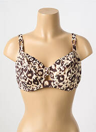 Haut de maillot de bain haut soutien-gorge emboitant haut soutien-gorge emboitant marron ANTIGEL femme