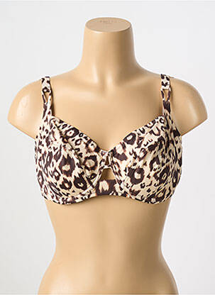Haut de maillot de bain haut soutien-gorge emboitant haut soutien-gorge emboitant marron ANTIGEL femme