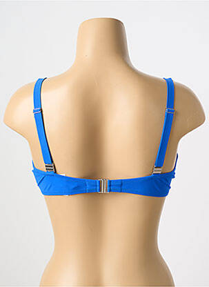 Haut de maillot de bain stretch haut soutien-gorge moulé bleu ANTIGEL femme