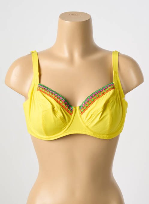 Haut de maillot de bain jaune ANTIGEL pour femme