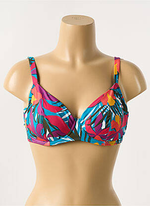 Haut de maillot de bain stretch haut soutien-gorge emboitant bleu SIMONE PERELE femme