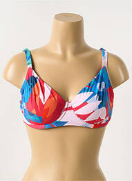 Haut de maillot de bain stretch haut soutien-gorge emboitant rouge SIMONE PERELE femme