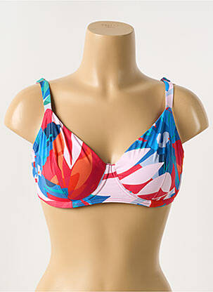 Haut de maillot de bain stretch haut soutien-gorge emboitant rouge SIMONE PERELE femme