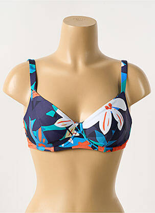 Haut de maillot de bain stretch haut soutien-gorge emboitant bleu SIMONE PERELE femme