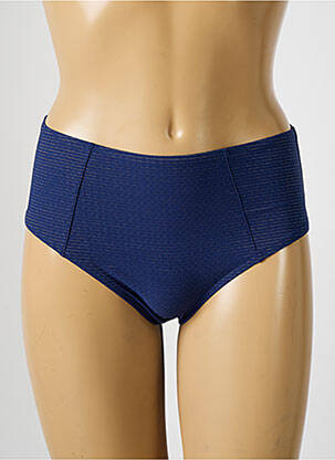 Bas de maillot de bain effet matière satinée culotte bleu SIMONE PERELE femme