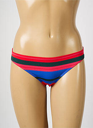 Bas de maillot de bain imprimé rayures culotte rouge SIMONE PERELE femme