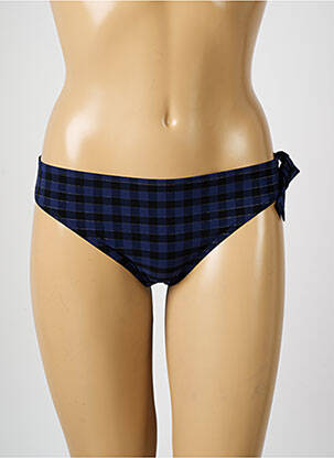 Bas de maillot de bain effet matière satinée culotte bleu SIMONE PERELE femme