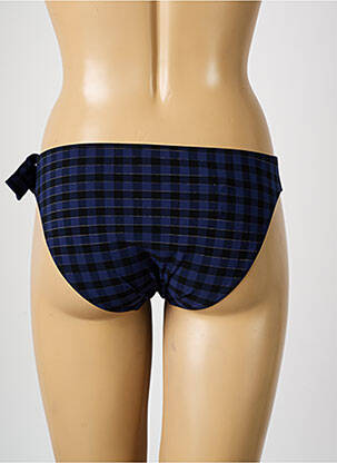 Bas de maillot de bain effet matière satinée culotte bleu SIMONE PERELE femme