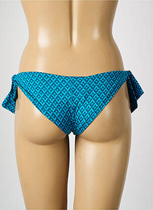 Bas de maillot de bain effet matière satinée bikini bleu SIMONE PERELE femme