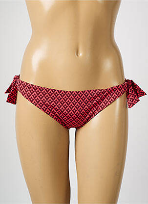 Bas de maillot de bain effet matière satinée bikini rouge SIMONE PERELE femme