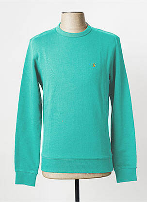 Sweat-shirt tissage jersey manches longues vert FARAH homme