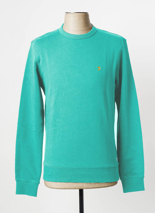 Sweat-shirt tissage jersey manches longues vert FARAH homme