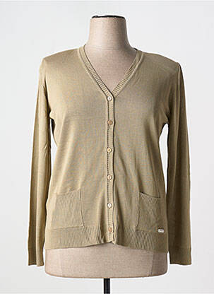 Gilet manches longues coupe cintrée beige MINO MORA femme