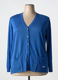 Gilet manches longues coupe cintrée bleu MINO MORA femme