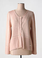 Gilet manches longues rose MINO MORA pour femme seconde vue