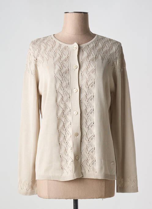 Gilet manches longues beige MINO MORA femme