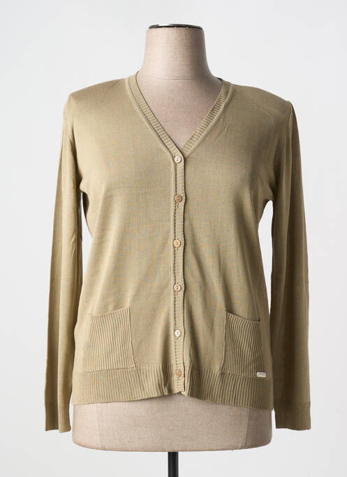 Gilet manches longues beige MINO MORA femme