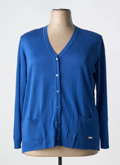 Gilet manches longues bleu MINO MORA pour femme