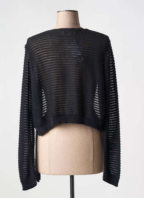 Gilet manches longues noir COULEURS DU TEMPS pour femme