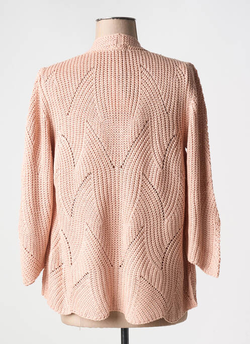 Gilet manches longues rose MINO MORA pour femme