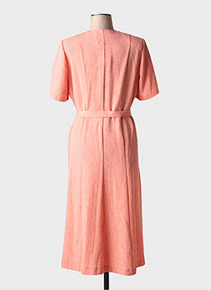 Robe mi-longue manches courtes manches courtes orange FRANCOISE DE FRANCE femme