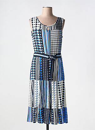 Robe mi-longue sans manche sans manche bleu CONCEPT K femme