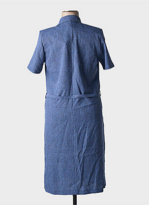 Robe mi-longue manches courtes manches courtes bleu 20/20 femme