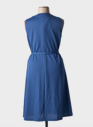 Robe mi-longue sans manche sans manche bleu MANADOUR femme