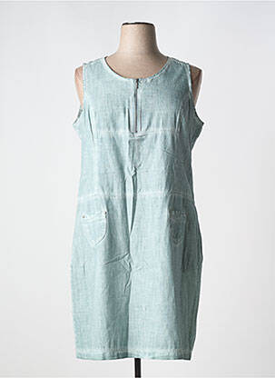 Robe mi-longue sans manche sans manche vert MERI & ESCA femme