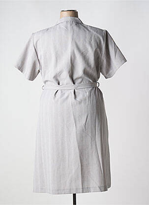 Robe mi-longue manches courtes manches courtes gris 20/20 femme