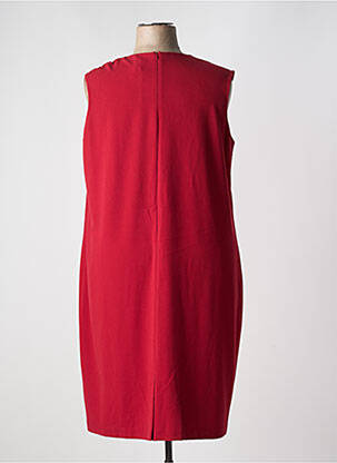 Robe mi-longue sans manche sans manche rouge GUY DUBOUIS femme