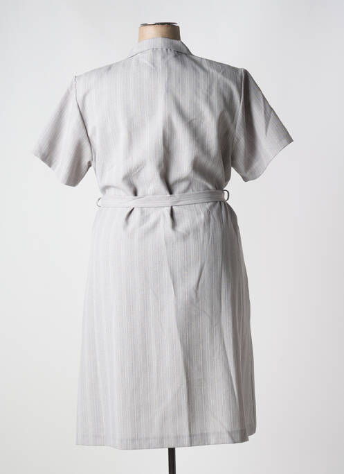 Robe mi-longue manches courtes manches courtes gris 20/20 femme