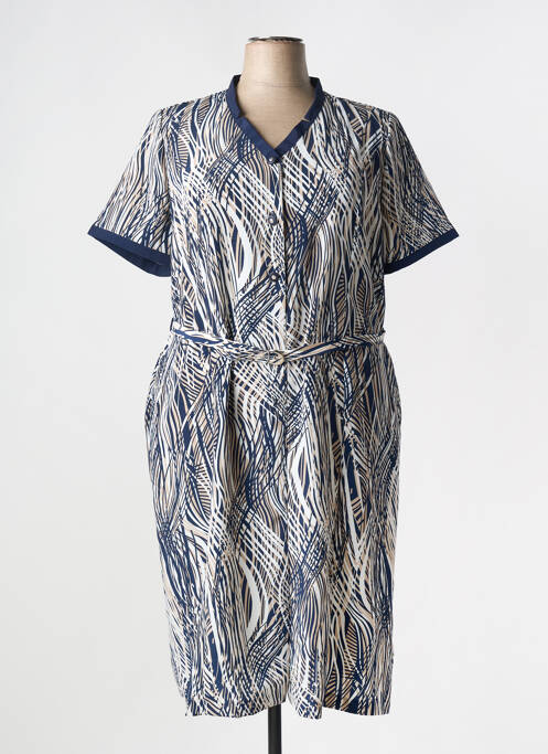 Robe mi-longue bleu GRIFFON pour femme