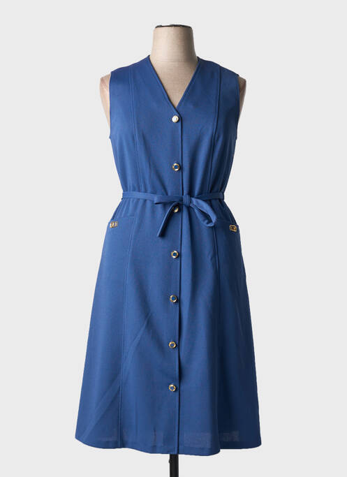 Robe mi-longue bleu MANADOUR pour femme