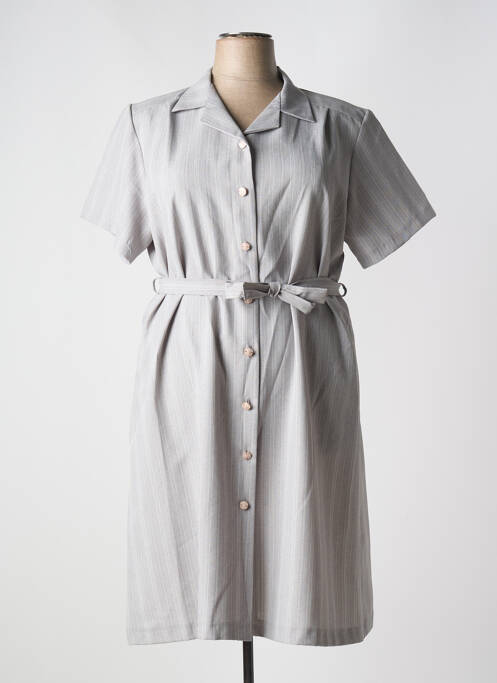 Robe mi-longue gris 20/20 pour femme