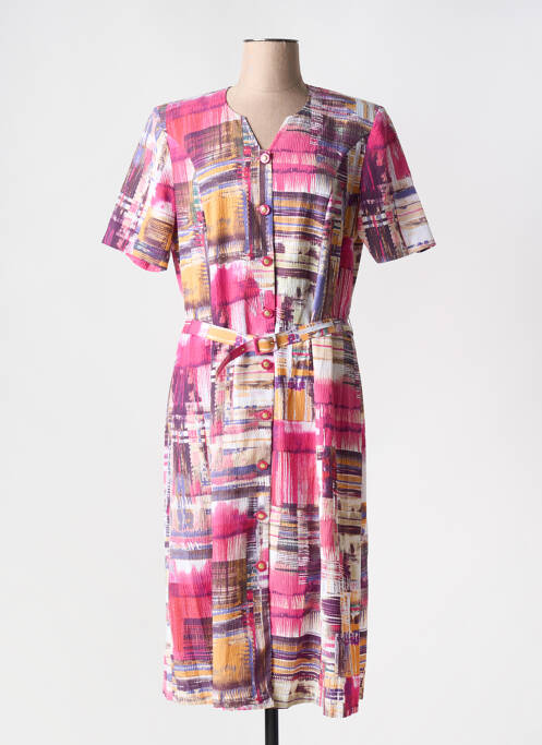 Robe mi-longue rose GUY DUBOUIS pour femme