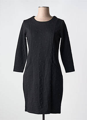 Robe courte manches 3/4 manches 3/4 noir CONCEPT K femme