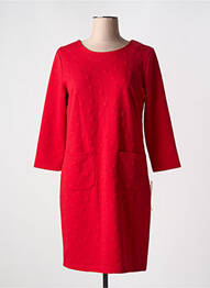 Robe courte manches 3/4 manches 3/4 rouge CONCEPT K femme