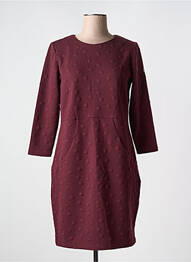 Robe courte manches 3/4 manches 3/4 violet CONCEPT K femme